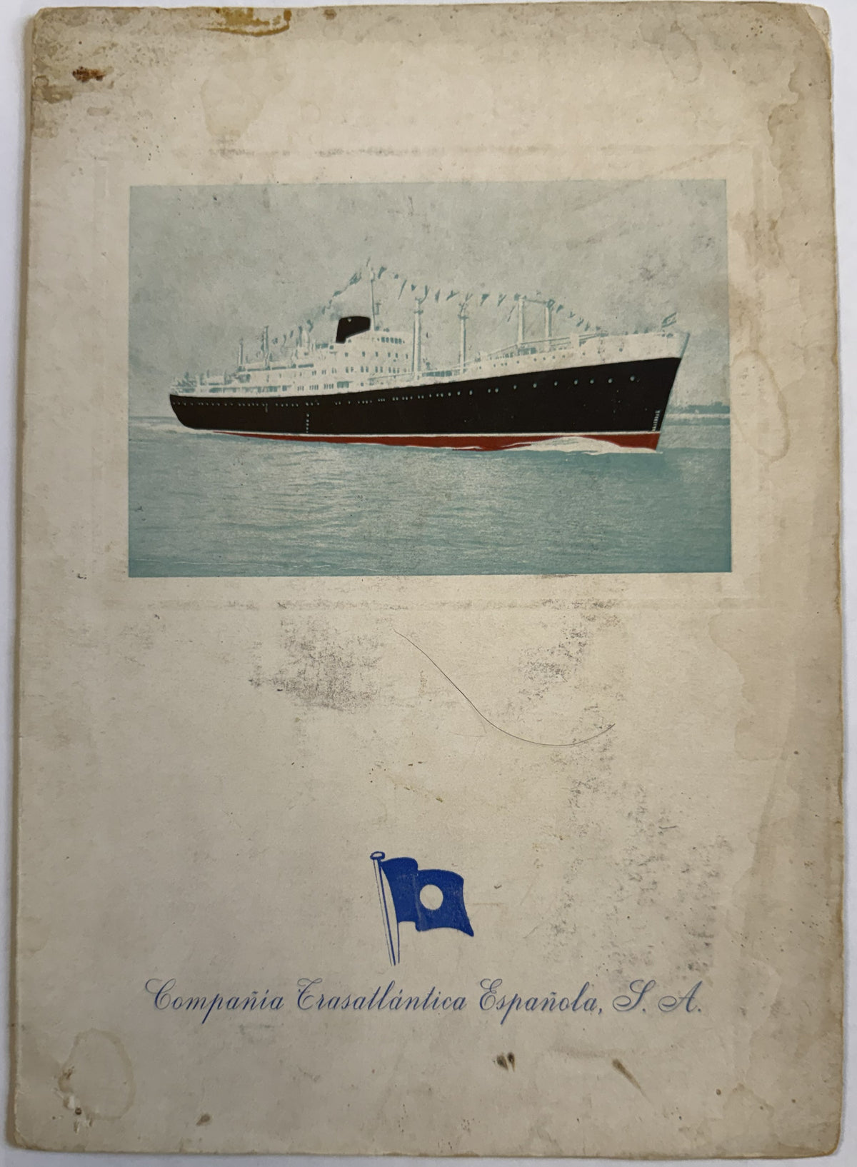 1953 V.C. Magallanes First Class Menu – Spanish Transatlantic Line – Final Service Year