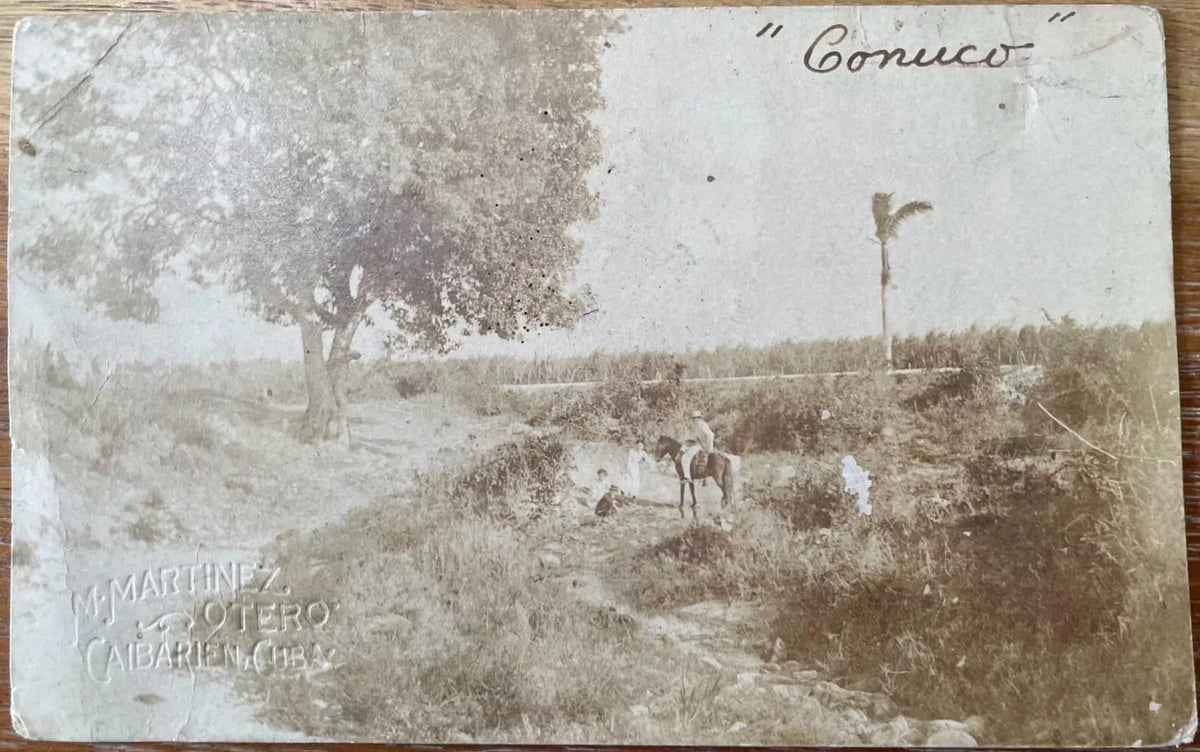 Cuban photo-poscard 1916 black and white Caibarien