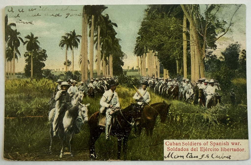 c.1909 Cuba Mambises Postcard – Cuban Liberation Army Soldiers – Matanzas to USA