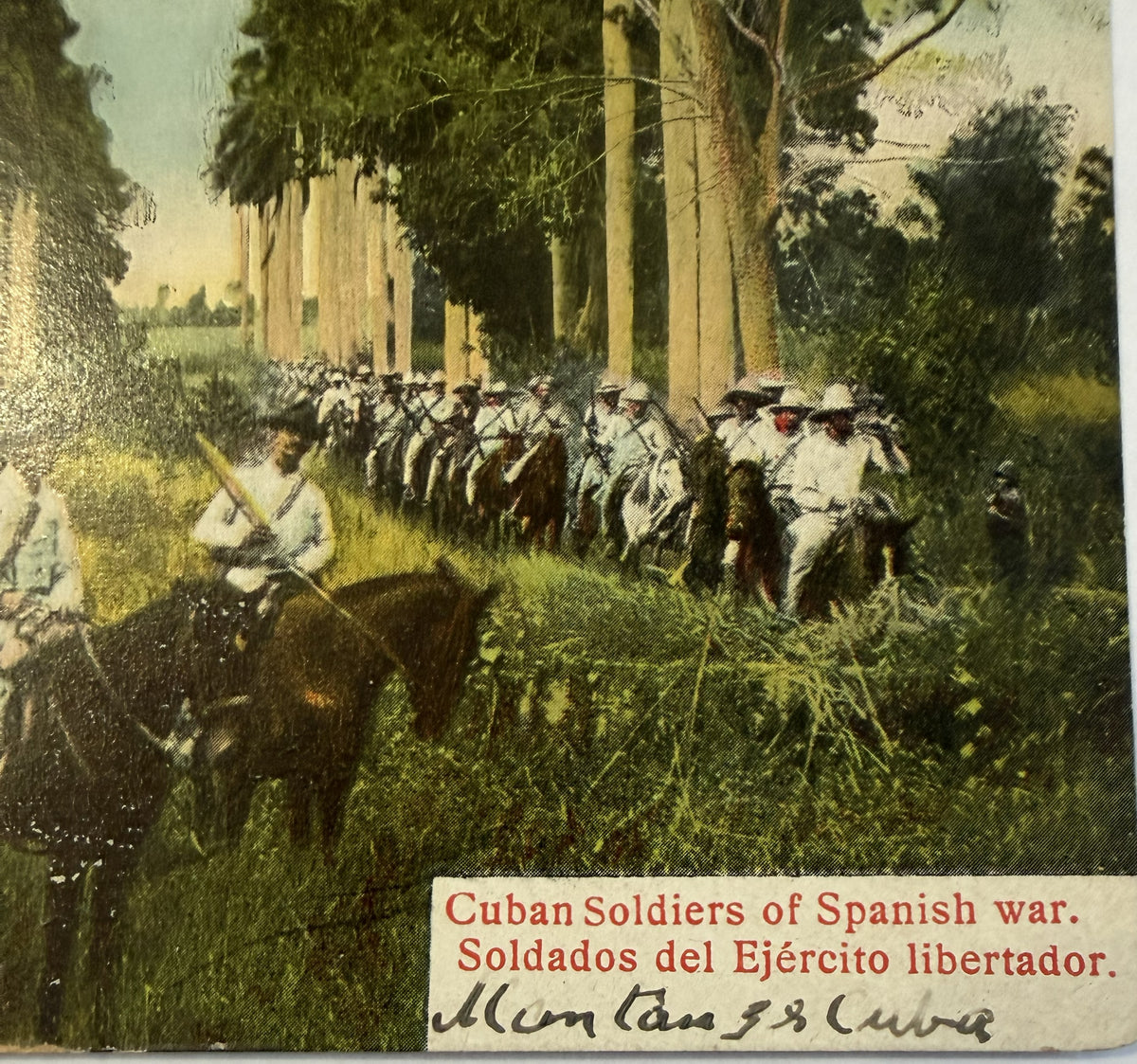 c.1909 Cuba Mambises Postcard – Cuban Liberation Army Soldiers – Matanzas to USA