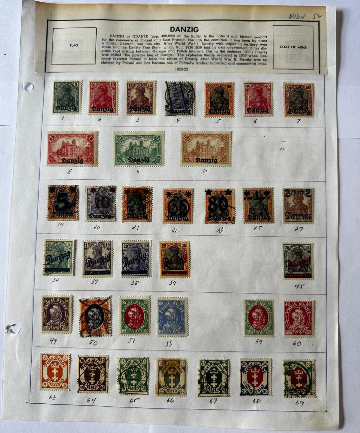 1920–1939 Free City of Danzig Stamp Collection – 170+ Vintage Stamps – Airmail Officials Inflation