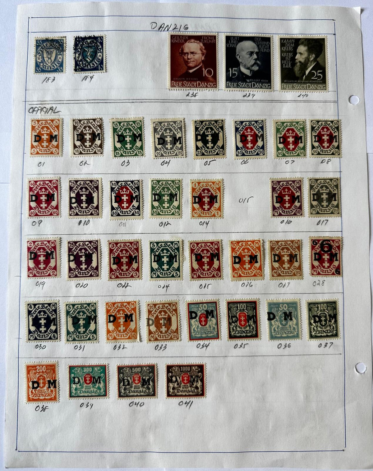 1920–1939 Free City of Danzig Stamp Collection – 170+ Vintage Stamps – Airmail Officials Inflation