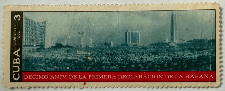 1970 Cuba 10th Anniversary First Declaration of Havana 3¢ Stamp – Edifil 1794