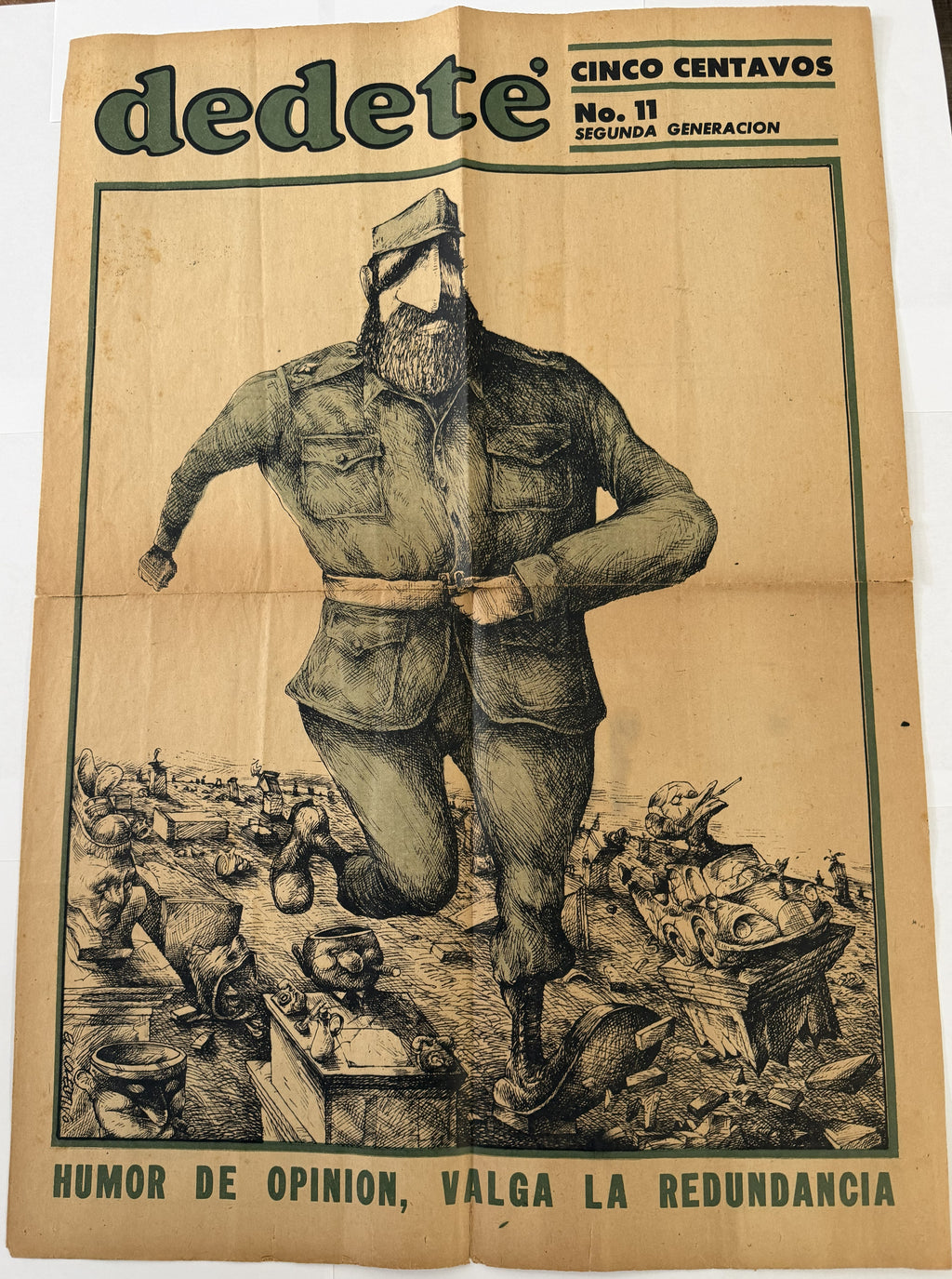 Rare 1986 Cuban Dedeté No. 11 – Ajubel Fidel Castro Satirical Cover – Suppressed Issue