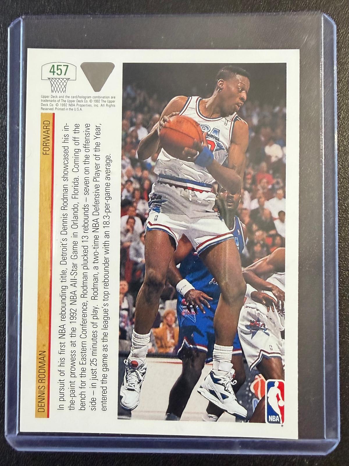 1991-92 Upper Deck #457 Dennis Rodman – All-Star del Este