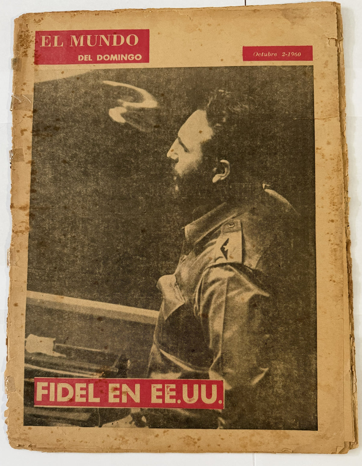 1960 Cuban El Mundo del Domingo – Fidel Castro in USA & UN Visit – Historic Havana Newspaper Supplement