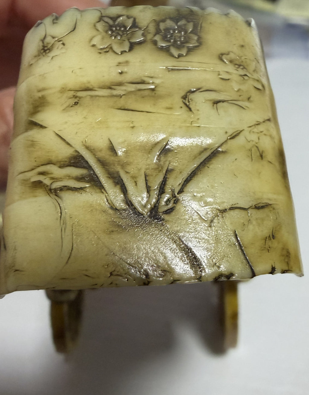 Figura de celuloide japonesa de un rickshaw de los años 30-40 – Pasajera y conductor