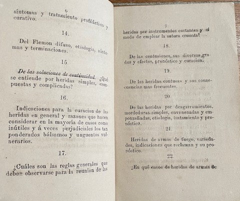 Booklet 1873 External Patology Havana Cuba Folleto medicina Habana