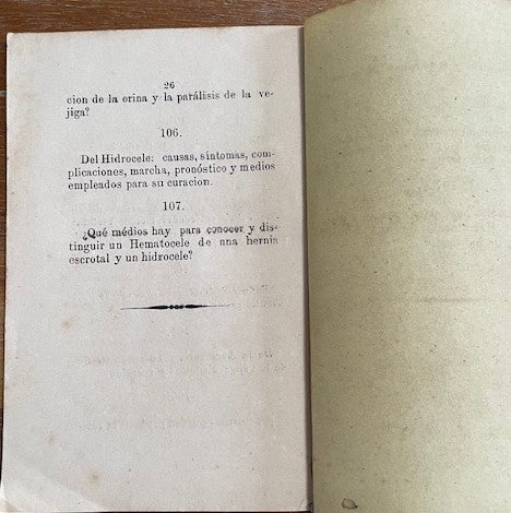 Booklet 1873 External Patology Havana Cuba Folleto medicina Habana