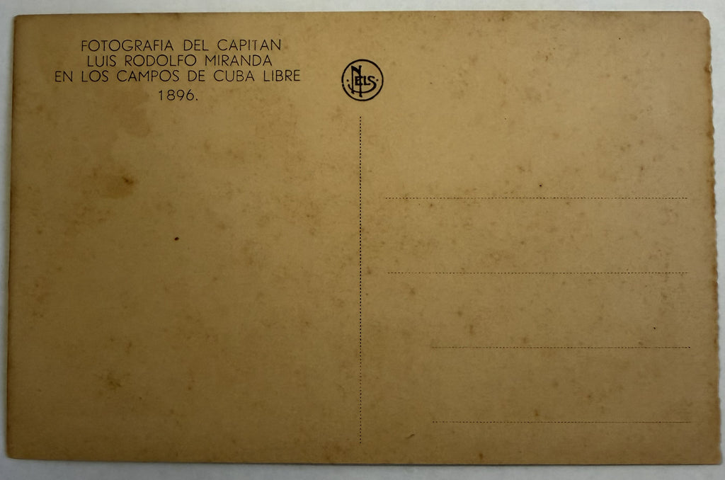 c.1910 Recuerdos de la Manigua Cuba Postcard – Capt. Luis Rodolfo Miranda – 1896
