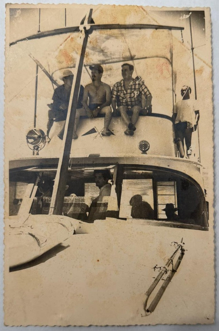 Vintage Ramiro Valdés Cuba Boat Photograph c.1960s – Original 6.5 × 4.5 in