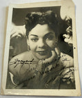 Fotografía firmada de Aurora Lincheta de c. 1940 – Soprano cubana y cantante de Casino de la Playa