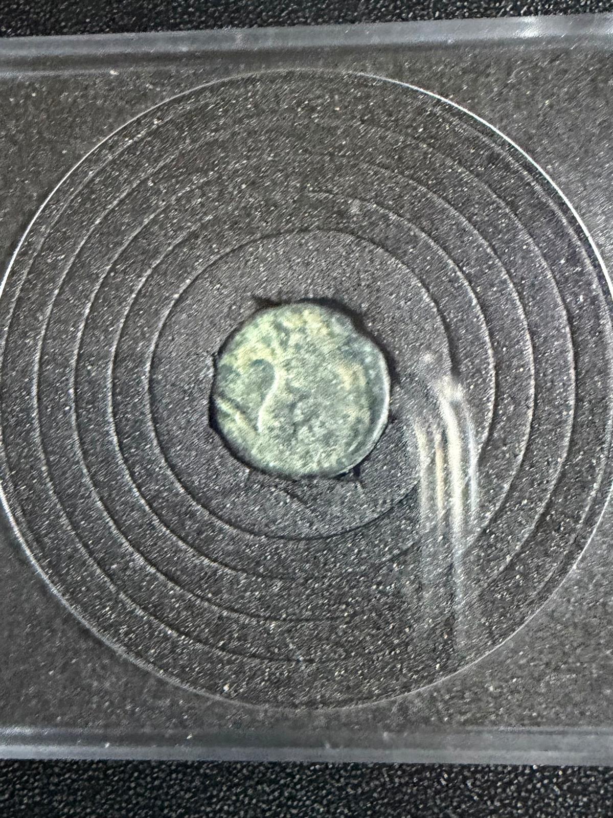 Ancient Greek Pergamon Bronze Coin, c. 282–133 BC – Athena