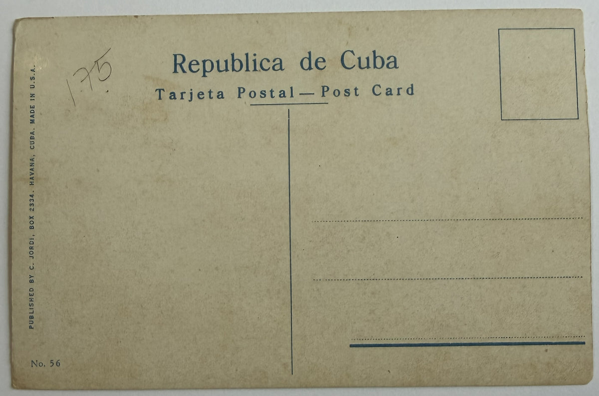 c.1920s–30s Havana Cuba Parque Central Postcard – C. Jordi No. 56