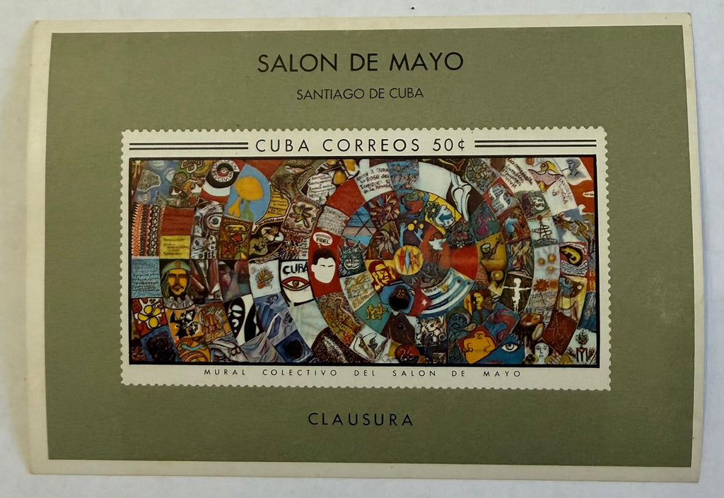 Cuba 1967 Salón de Mayo Santiago Souvenir Sheet – Cuba Colectiva Mural – Scott #1274