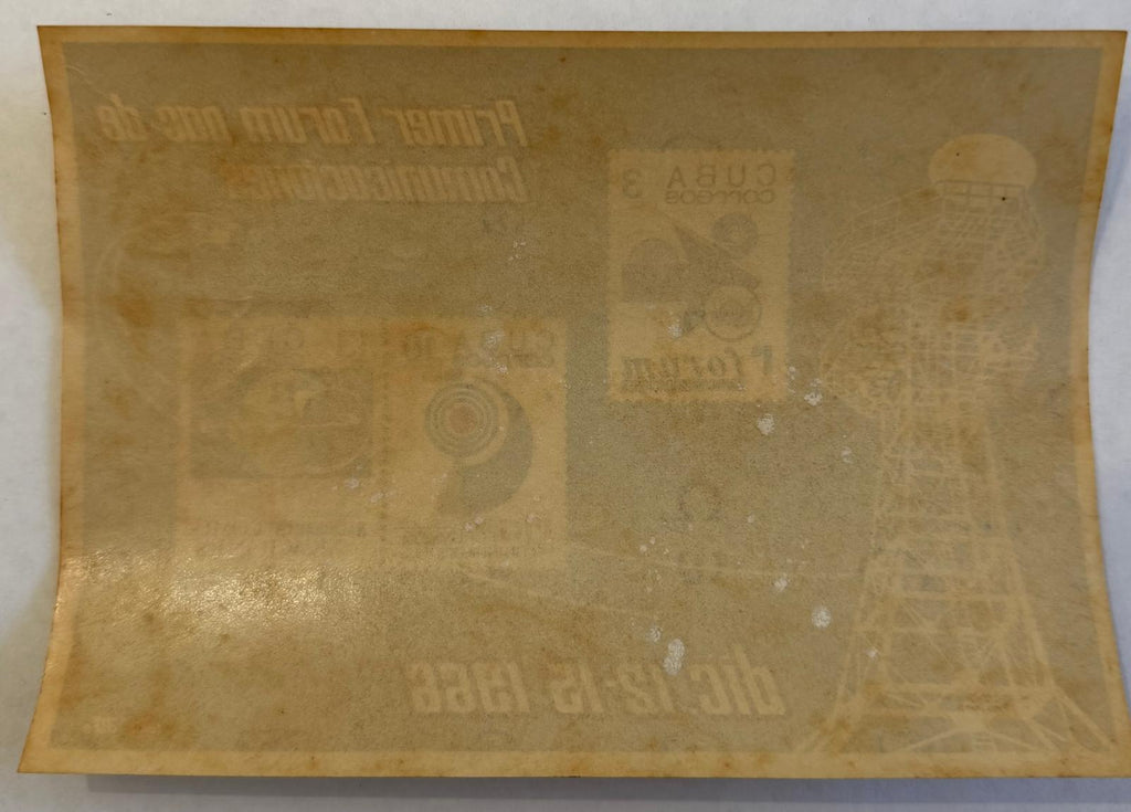 Cuba 1966 First National Communications Forum Souvenir Sheet – Telecommunications – 30c