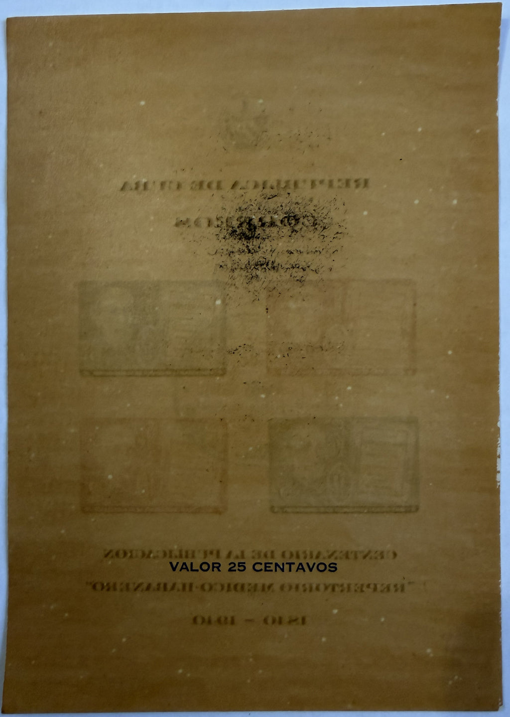 1940 Cuba First Souvenir Sheet Scott 365a – First Day Cancel Oct 28 – Repertorio Médico-Habanero