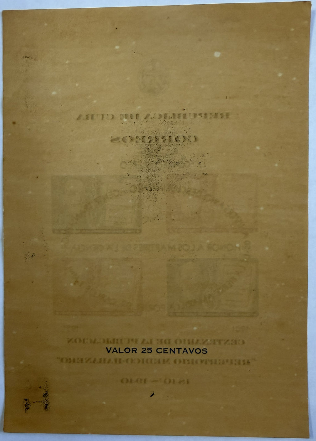 1951 Cuba Hoja Bloque de Correo Aéreo – Carlos J. Finlay – Sobreimpresión Verde – Repertorio Médico-Habanero