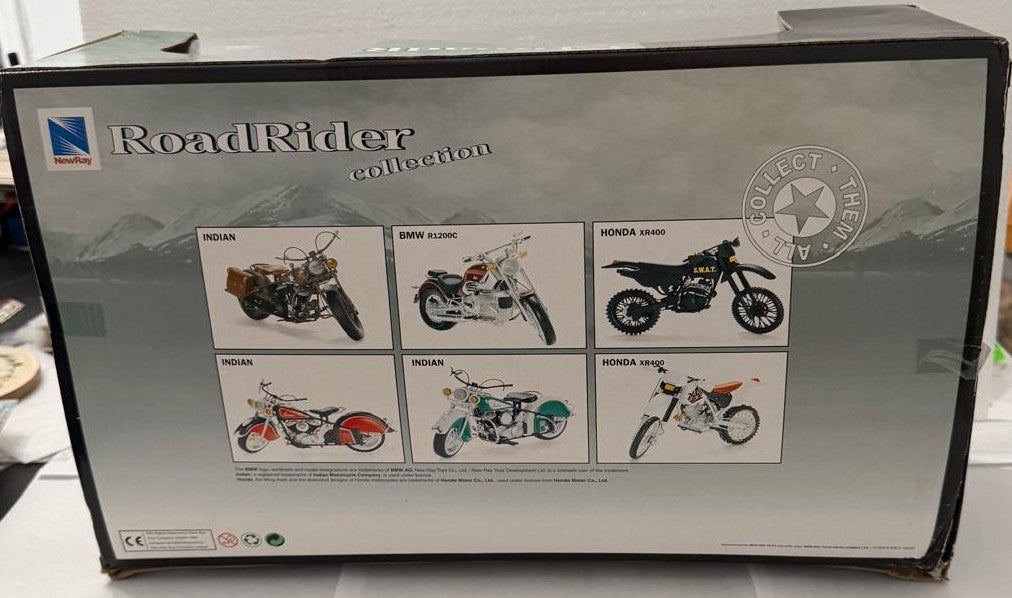 New-Ray RoadRider 1948 Indian Chief Motorcycle 1:6 Diecast #53603 – Original Box