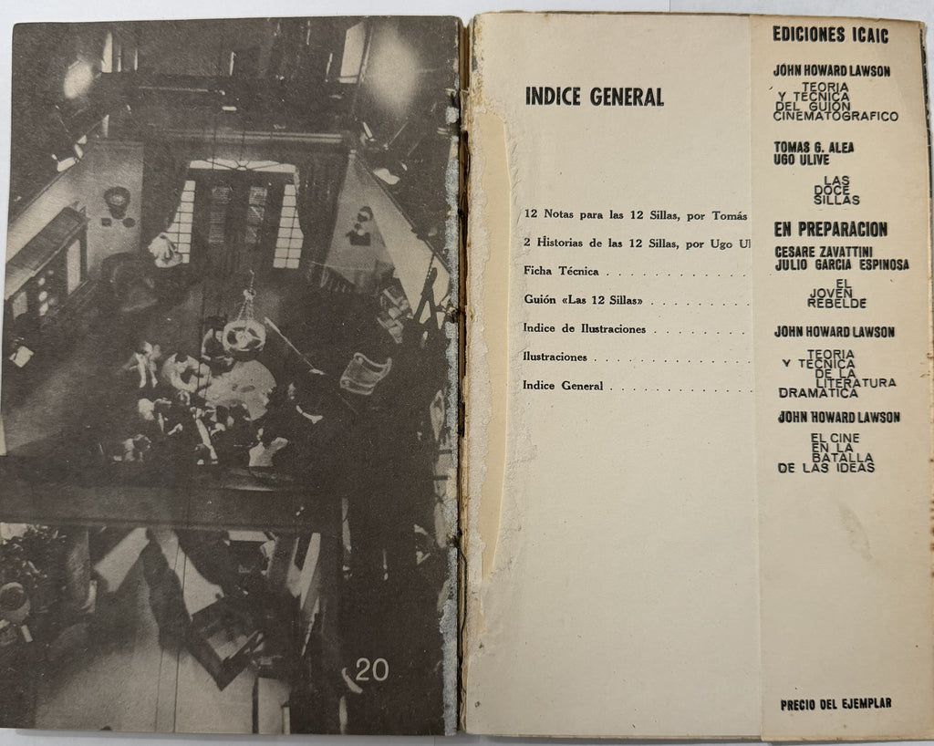1963 Las Doce Sillas – Tomás Gutiérrez Alea & Ugo Ulive – Guion original de ICAIC, Cine Cubano