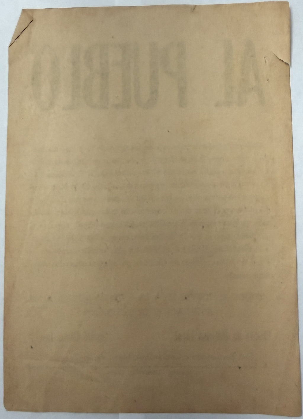 1947 Cuba “Al Pueblo” San Fernando de Camarones Civic Protest Broadside