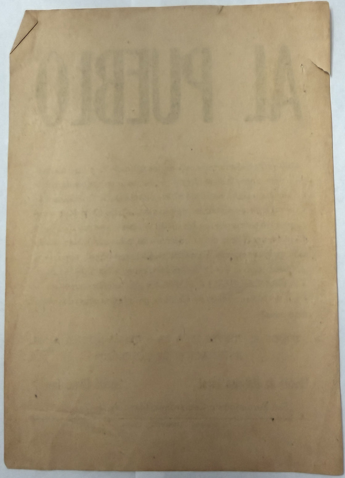 1947 Cuba “Al Pueblo” San Fernando de Camarones Civic Protest Broadside