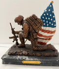 Bradford Exchange God Bless Our Marines Cold-Cast Bronze Sculpture #1268 – Box & COA