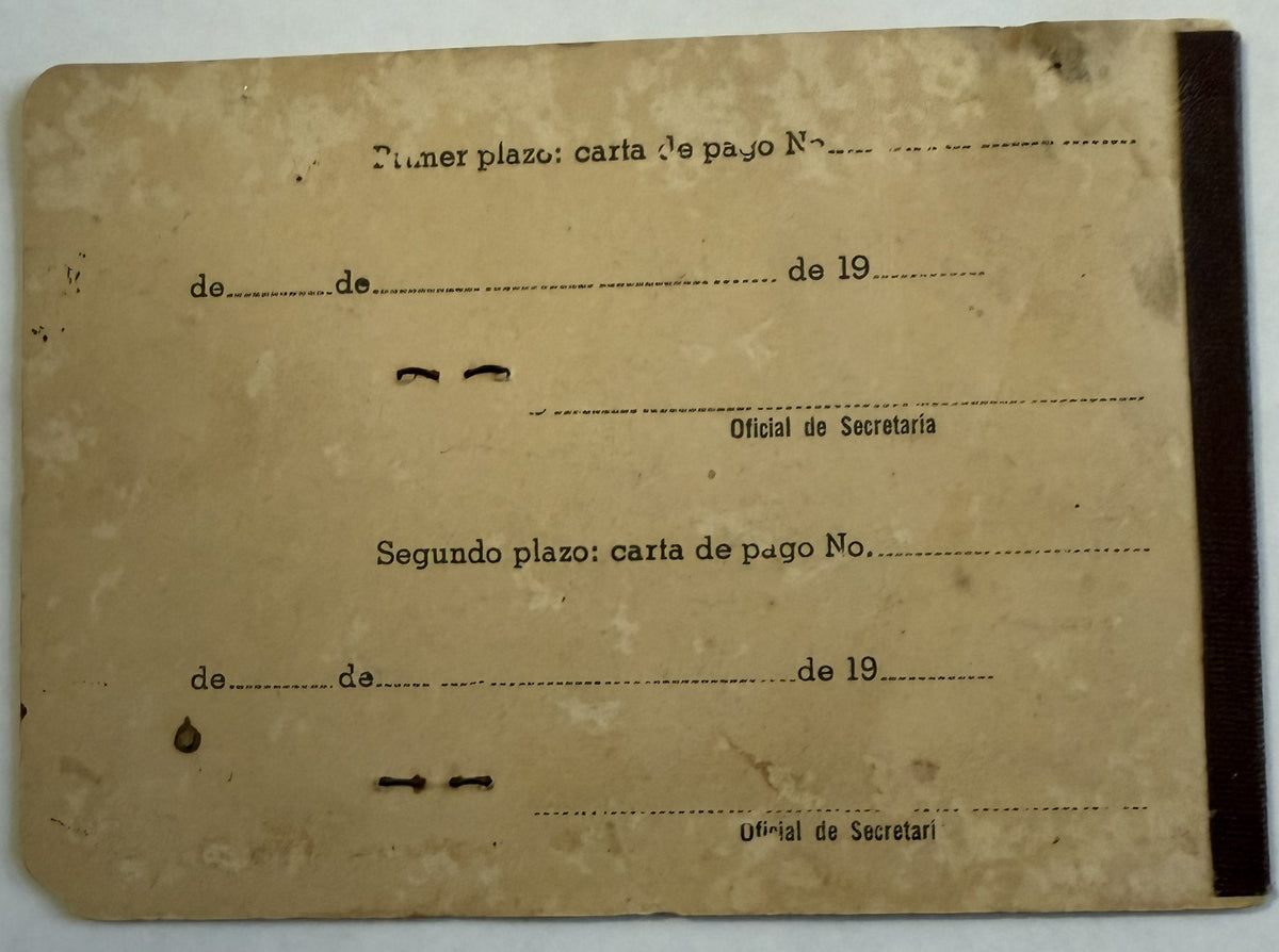 1950 Cuba Student ID & Enrollment Card – Instituto de Segunda Enseñanza Cárdenas