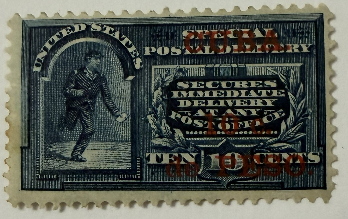 1899 Cuba Scott E1 “Mensajero Azul” 10c Special Delivery Stamp – U.S. Occupation