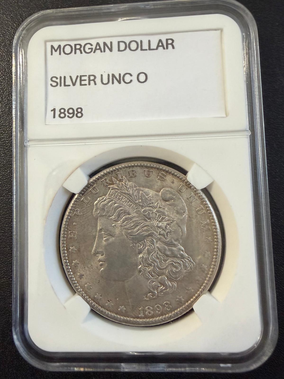 1898-O Morgan Silver Dollar – New Orleans Mint – 90% Silver Antique U.S. Coin