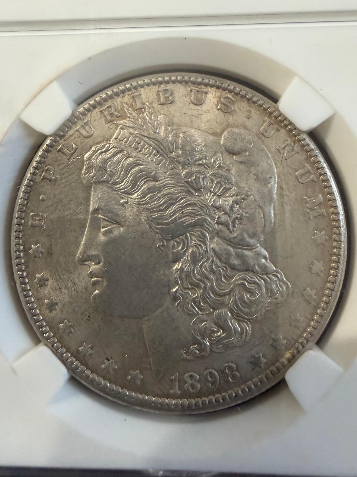 1898-O Morgan Silver Dollar – New Orleans Mint – 90% Silver Antique U.S. Coin
