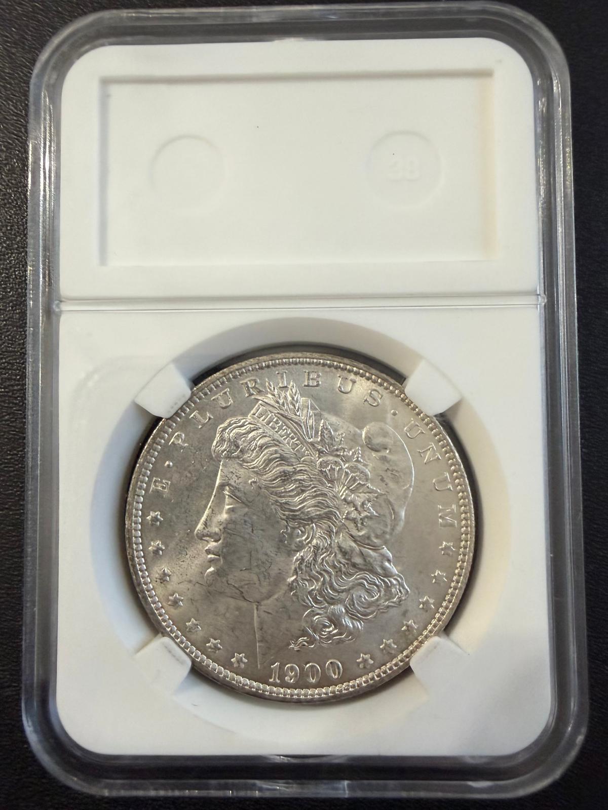 1900 Morgan Silver Dollar – Philadelphia Mint – 90% Silver Antique U.S. Coin
