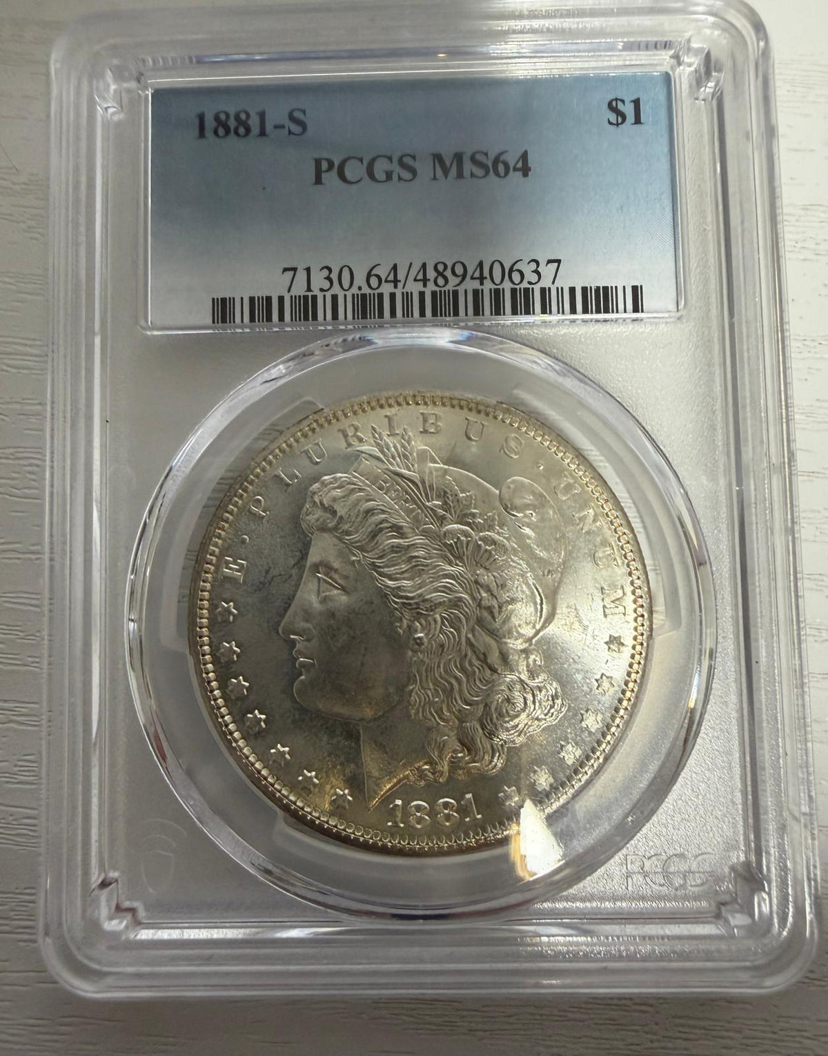 1881-S Morgan Silver Dollar — PCGS MS64