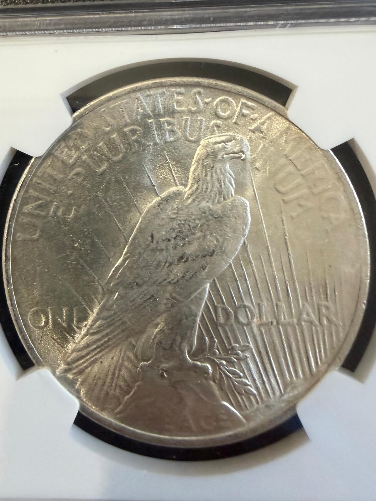 1922 Peace Silver Dollar $1 – NGC Brilliant Uncirculated BU – Morgan to Peace 100th Anniversary