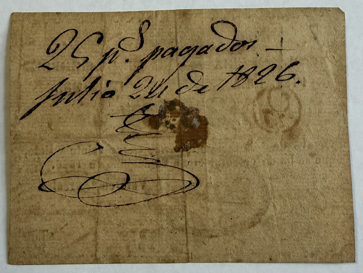 1826 Cuba Royal Lottery Ticket – Real Lotería de la Siempre Fiel Isla de Cuba – Sorteo 127 – No. 3323