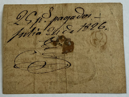 1826 Cuba Royal Lottery Ticket – Real Lotería de la Siempre Fiel Isla de Cuba – Sorteo 127 – No. 3323