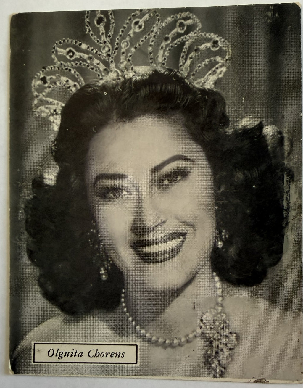 c.1950s Olga Chorens Palmolive Advertising Card – Cuban Singer – Vintage Cuba