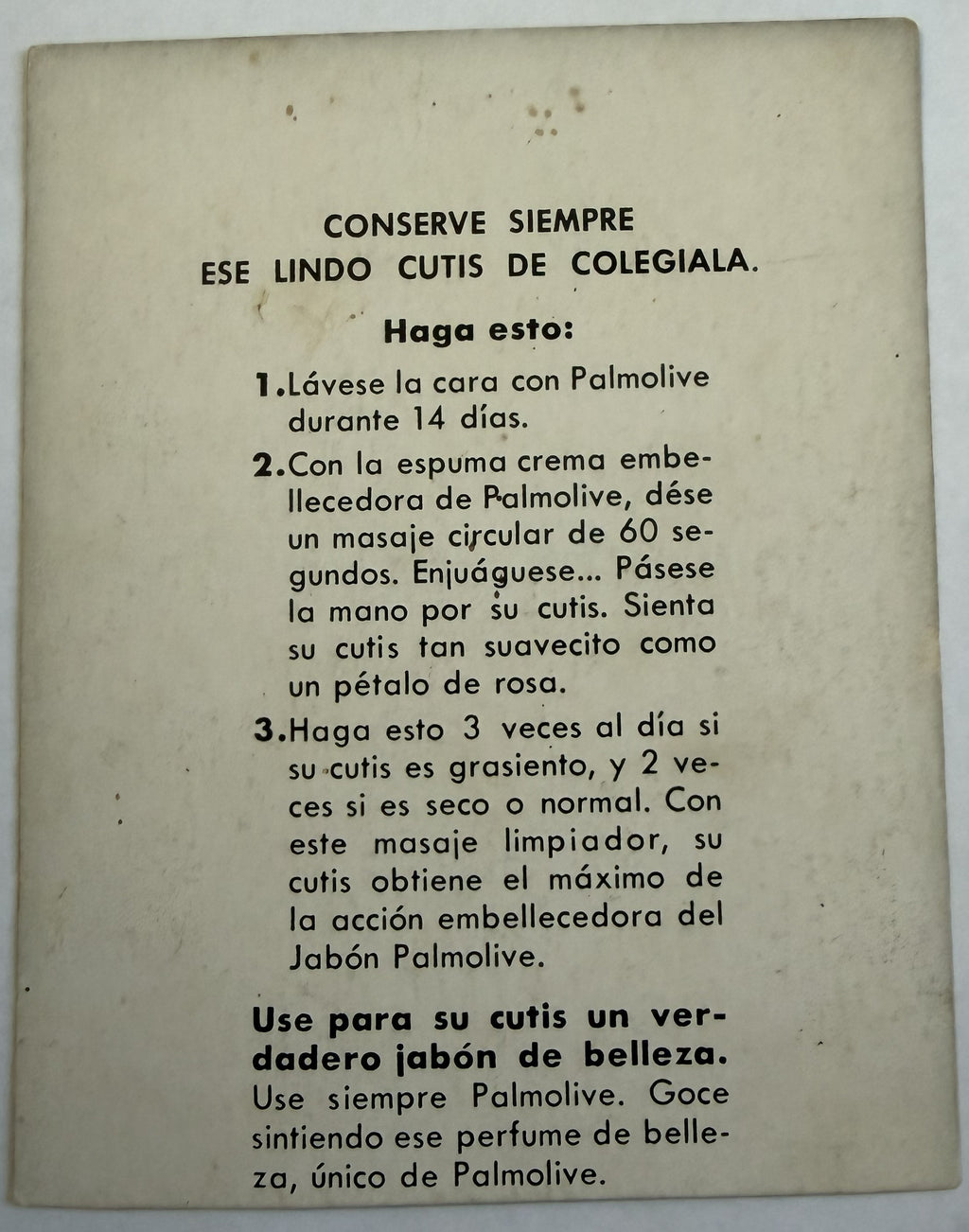 c.1950s Olga Chorens Palmolive Advertising Card – Cuban Singer – Vintage Cuba