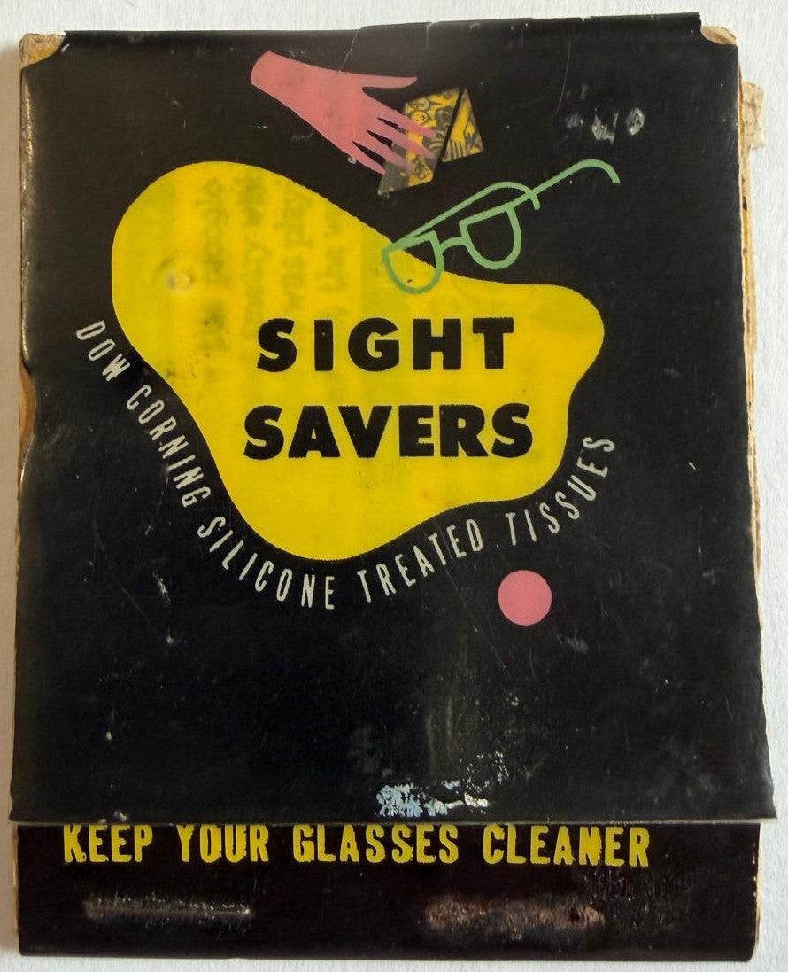 Vintage c.1950 Dow Corning Sight Savers Eyeglass Cleaning Tissues – Original Package