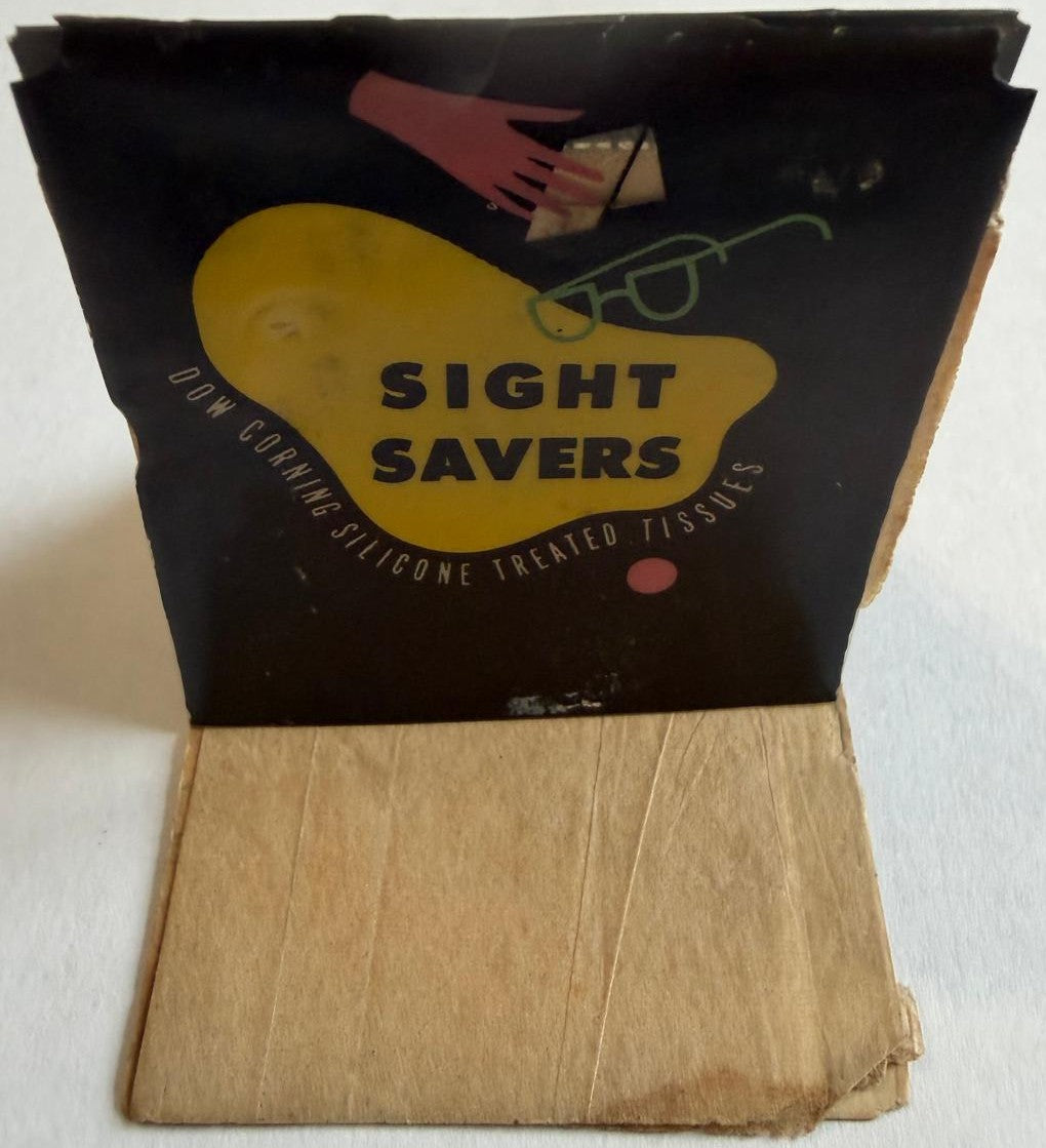 Vintage c.1950 Dow Corning Sight Savers Eyeglass Cleaning Tissues – Original Package