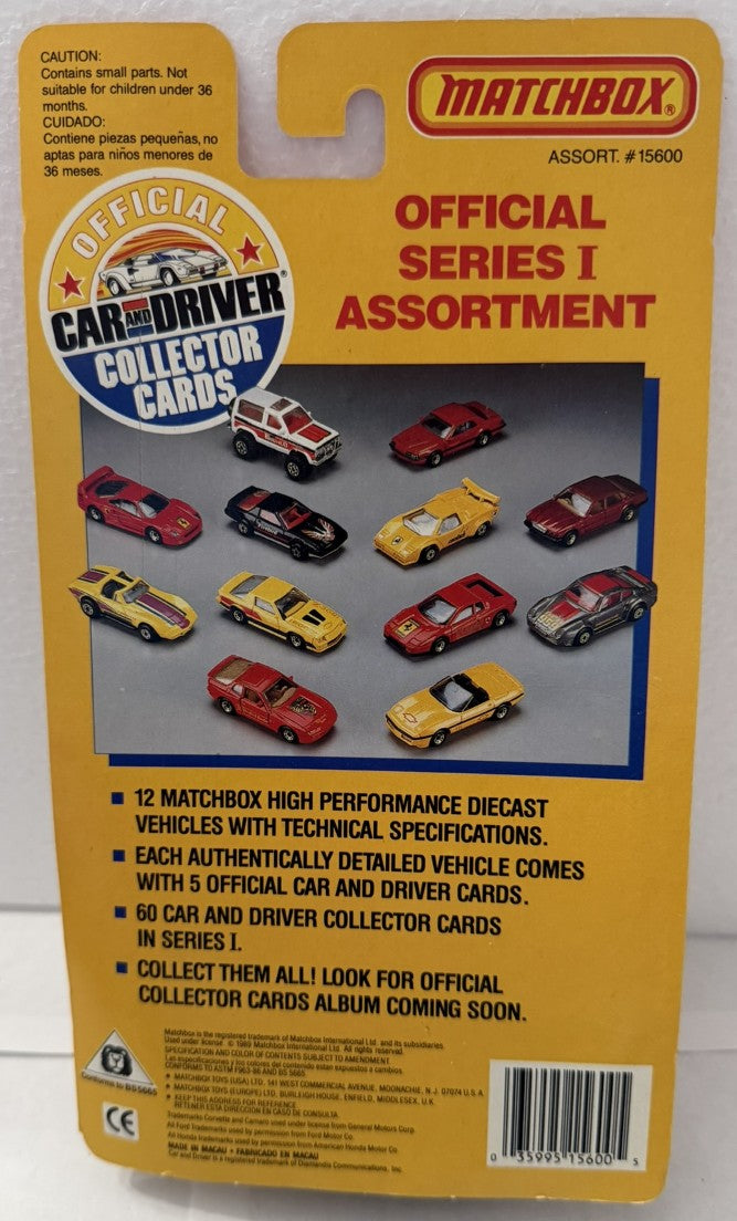 1989 Matchbox Porsche 959 Car and Driver Collector Cards Serie I – Sellado