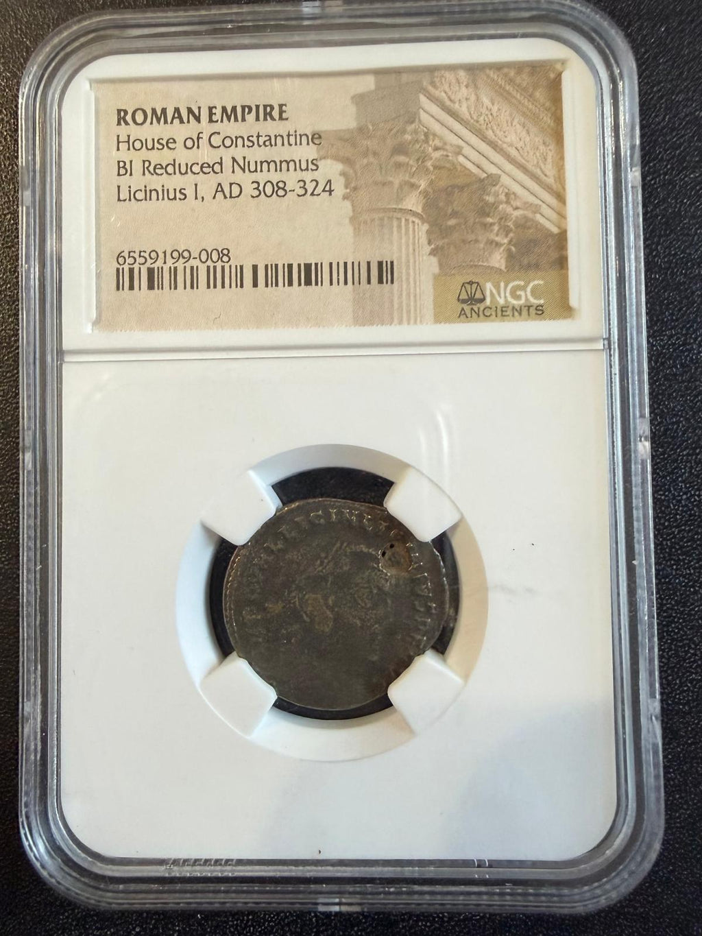 Ancient Roman Empire Licinius I AD 308–324 BI Reduced Nummus – NGC NGC Certified/Authenticated
