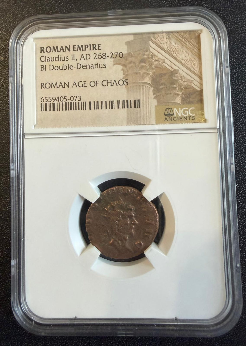 Ancient Roman Coin Claudius II AD 268–270 BI Double-Denarius – NGC Certified