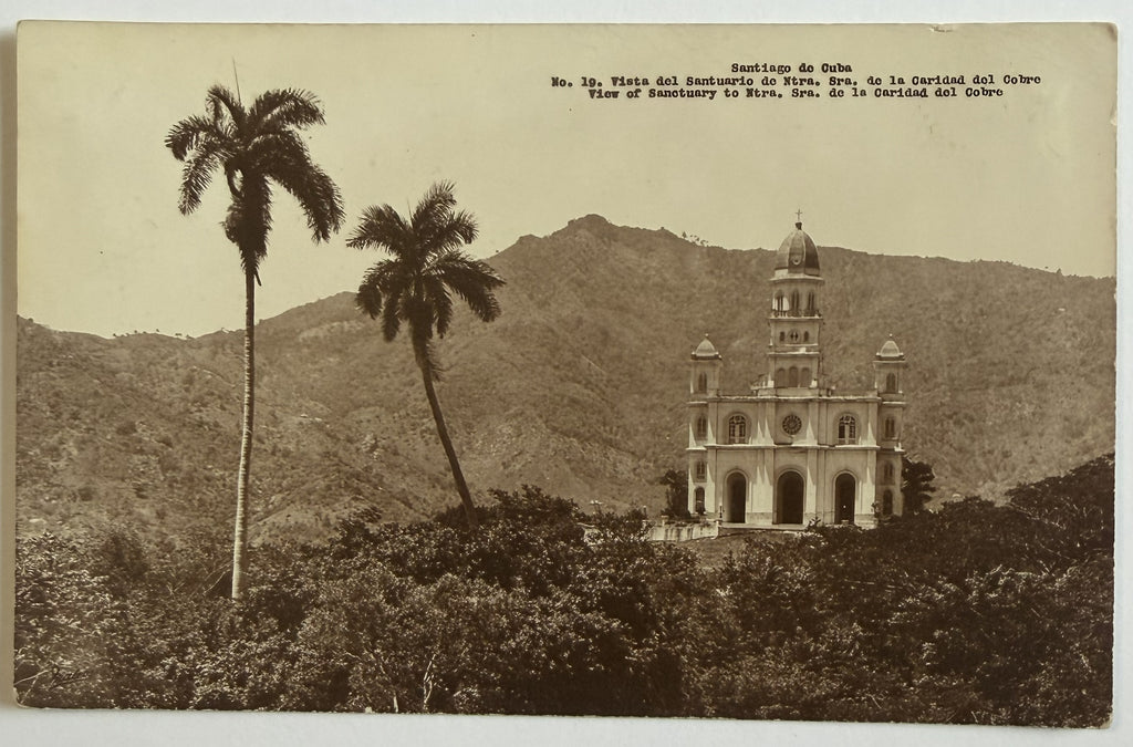 Cuba antigua RPPC nº 19 Santuario de la Caridad del Cobre Santiago de Cuba