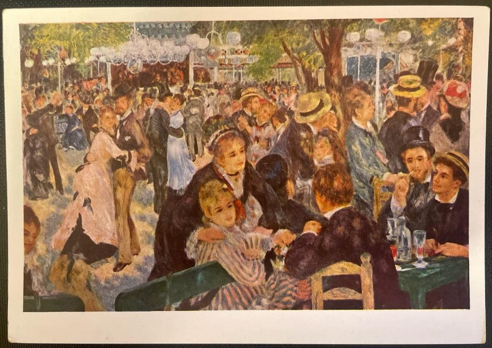 Juego de 3 postales de arte vintage pinturas de Renoir hechas para ALBERT LAMPL DISTRIBUTOR