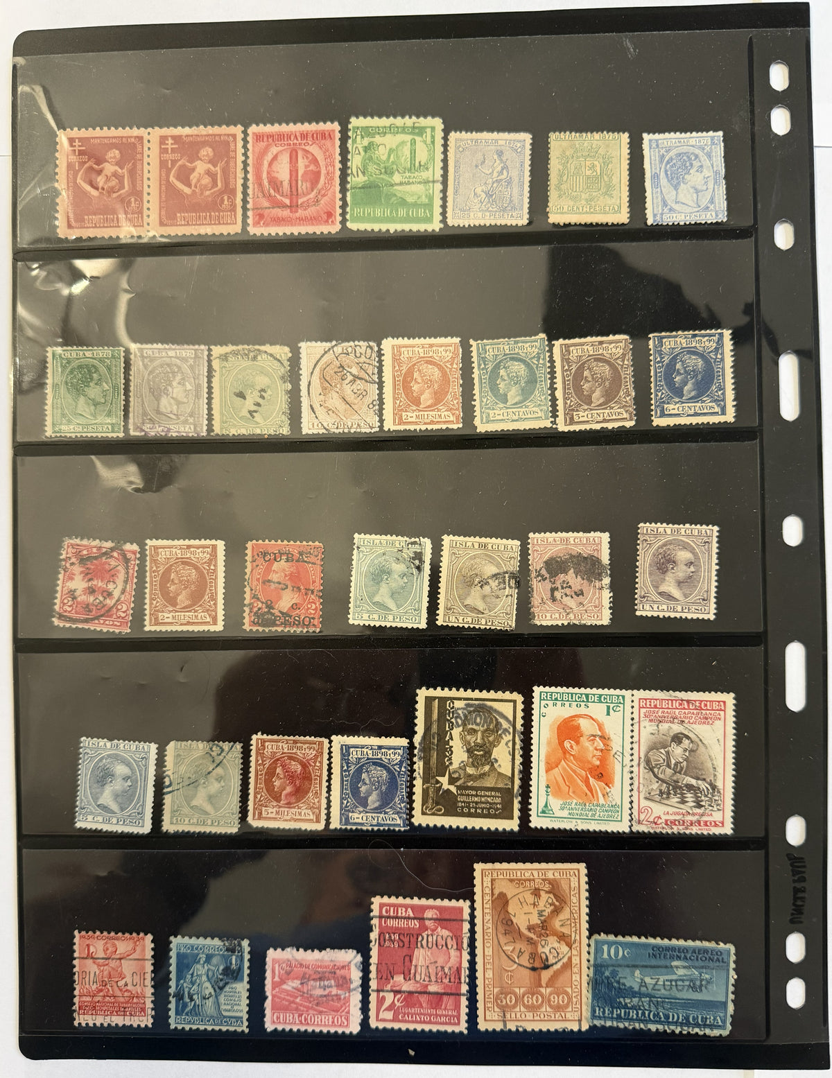 Vintage Cuba Stamp Collection – Spanish Colonial & Republic Issues – 19th–20th Century