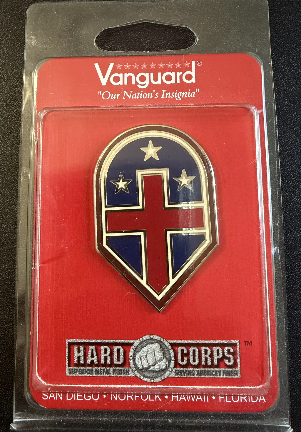 Distintivo de Identificación de Servicio de Combate de la 332.ª Brigada Médica del Ejército de EE. UU. – Vanguard – Nuevo Antiguo Inventario