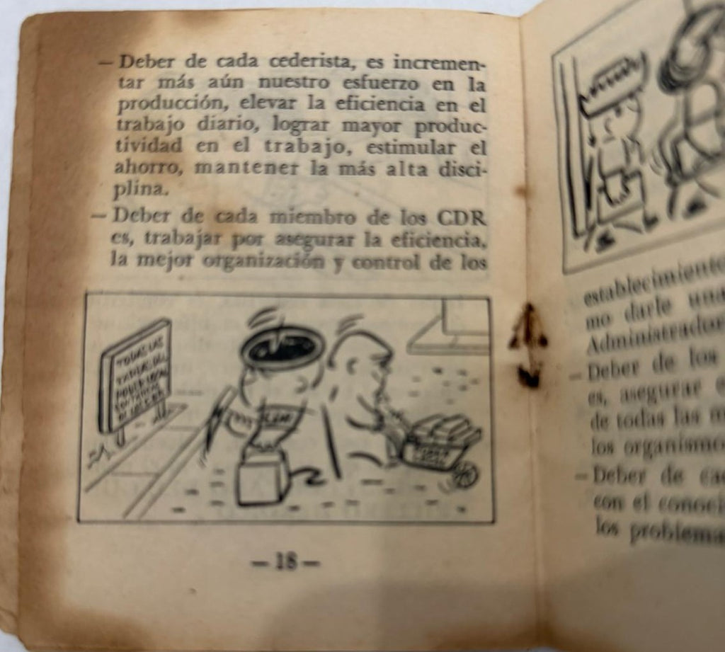 Libreta de identificación de miembro de los CDR de Cuba de 1968 – Habana, miembro identificado con foto – Efímera revolucionaria