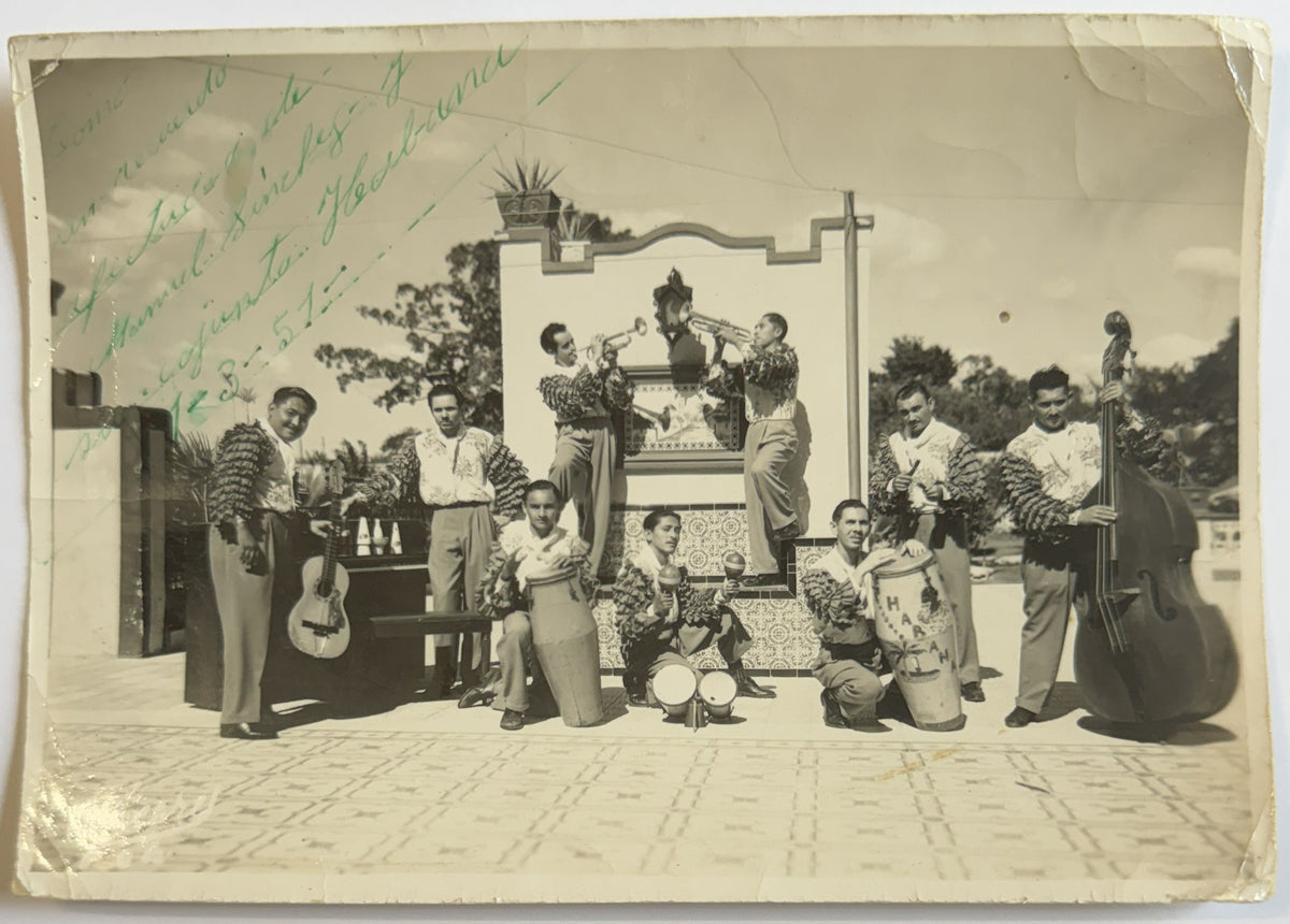 1951 Cuba Original Photo – Manuel Sánchez y Su Conjunto – Havana Cuban Musicians
